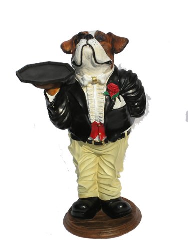 Helga Freier Englische Bulldogge als Figur Butler Statue Dekofigur Diner
