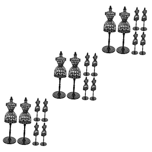 Toyvian 18 Stücke Kleiderständer Kleiderbügel Für Röcke Schmuckaufhänger Puppe Schmuck Schaufensterpuppe Puppenkleid Schaufensterpuppe Kleid Form Klein Kleid Form Schwarz Mini