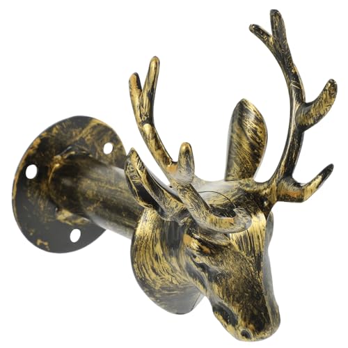 VOSAREA Hirschkopf Haken Weihnachts Wandhaken Dekorativer Haken Hirsch Aufhängehaken Geweih Kleiderhaken Wandhaken Dekorativer Wandhaken Wandmontage Kleiderhaken Tier Wandhaken