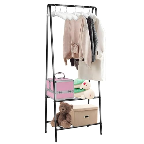 Youyijia kleiderständer garderobenständer Clothes Rack Clothing kleideraufbewahrung Rollen stabil kleiderstangen schwarz