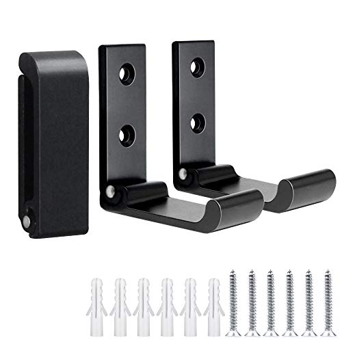 SNAGAROG 3 Stück Klapphaken Schwarz Wandhaken Faltbare Wandhalterung 90° Klappbar Aluminium Kleiderhaken Kopfhörer Halterung mit Schrauben für Küche Bad Wand Büro Garderobe (tragend 3~5 kg)