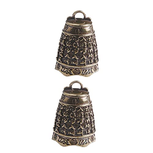 VILLCASE 6 STK kleine Messingglocke Schmuckperlen Glockenverzierung kreativität kreativekraft Mini-Kleiderständer Vintage-Schmuck anhänger aus Messing selber Machen Retro-DIY-Anhänger Kranz