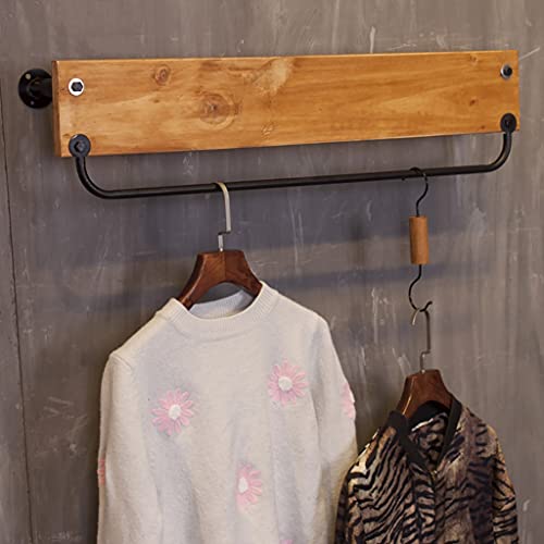 XIBANY FKDEYICOAT Industrie-Kleiderständer mit Eisen-Aufhängestange, Holz-Kleiderstange, Kleiderständer, 120 cm Kleiderständer Feito NA China