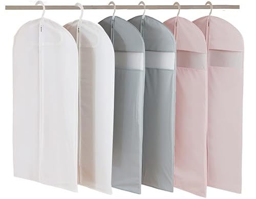 6 PCS Kleidersack Select Zone 60 x 90 cm Wasserdichte Mottensichere Kleiderhülle mit Reißverschluss für Anzug und Kleid