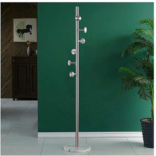 PAREKS Creative Entryway Garderobenständer, freistehend, mit 6 Haken, Edelstahl, einfach zu montieren, Kleiderbügel für Schlafzimmer, Industrie
