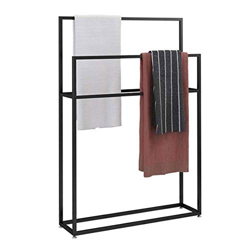 MSV Handtuchständer Handtuchhalter Kleiderständer Badetuch Stand Glasfuß Kupfer 